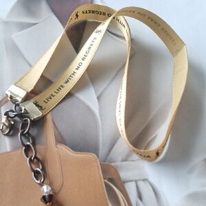 YSL Gold Ribbon Choker Necklace